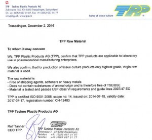 TPP Techno Plastic Products использует сырье высшего качества